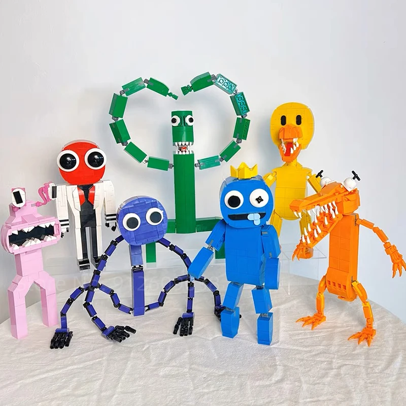 

Конструктор Moc rainboef «Друзья», синий и зеленый монстр, все члены, набор строительных блоков, игрушка-Зверюшка, кукла-персонаж, кирпичи, модель, игрушки