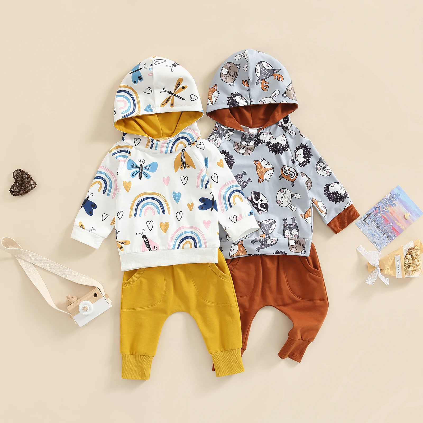 

Детская одежда, комплект одежды для сна для малышей, Осенняя детская одежда с длинным рукавом, хлопковая мультяшная одежда для отдыха, компл...