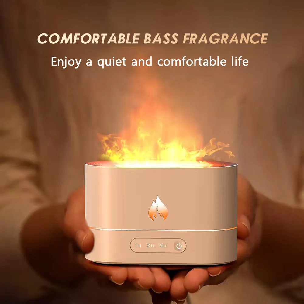 

Hot Sale Essential Oil Diffuser Simulation Flame Humidifier Home Office Air Fragrance Sooth Sleep Atomizer Mute Aroma Diffuser
