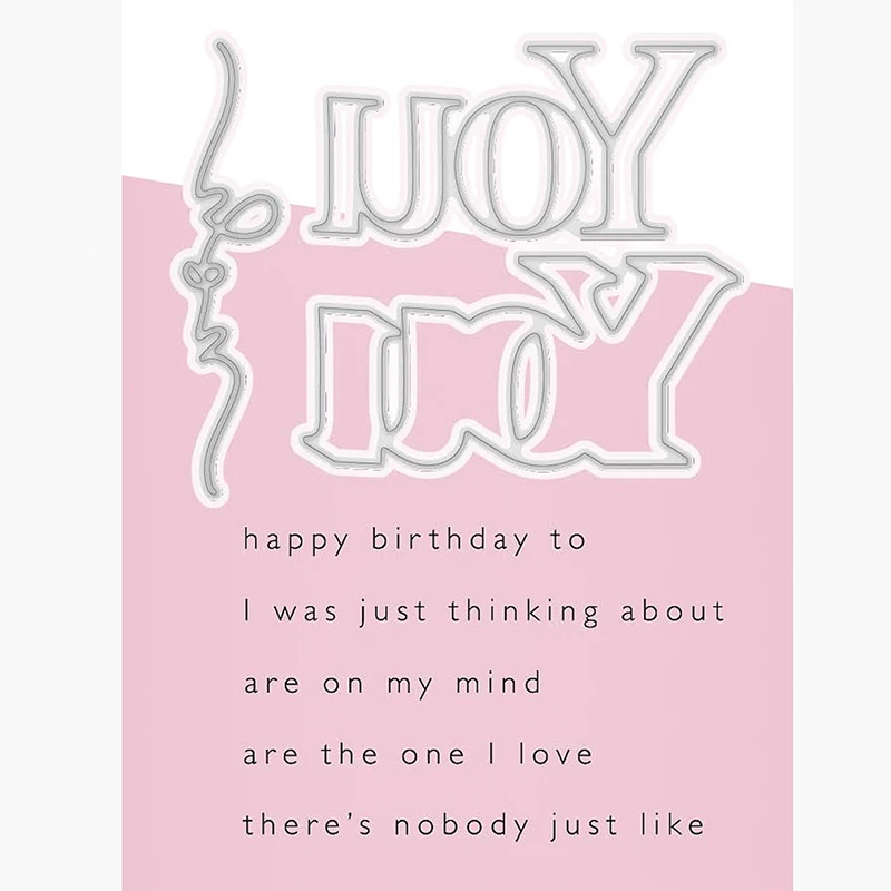 

2pcs You Sentiments Clear Stamps and Metal Cutting Dies set Phrases 'Happy Birthday To' Stamp for Scrapbooking Cards Making X20