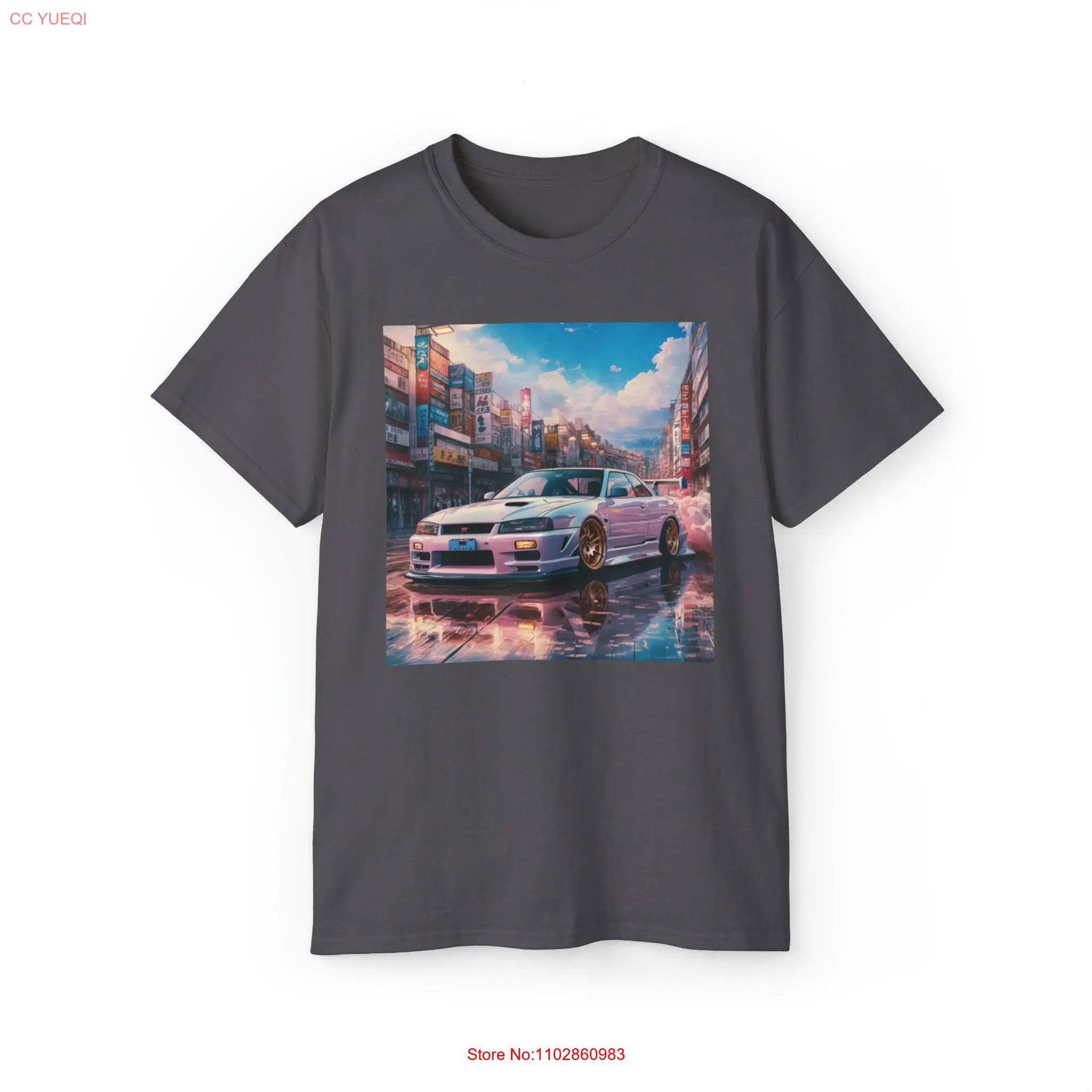 Японская футболка Touge с длинными или короткими рукавами