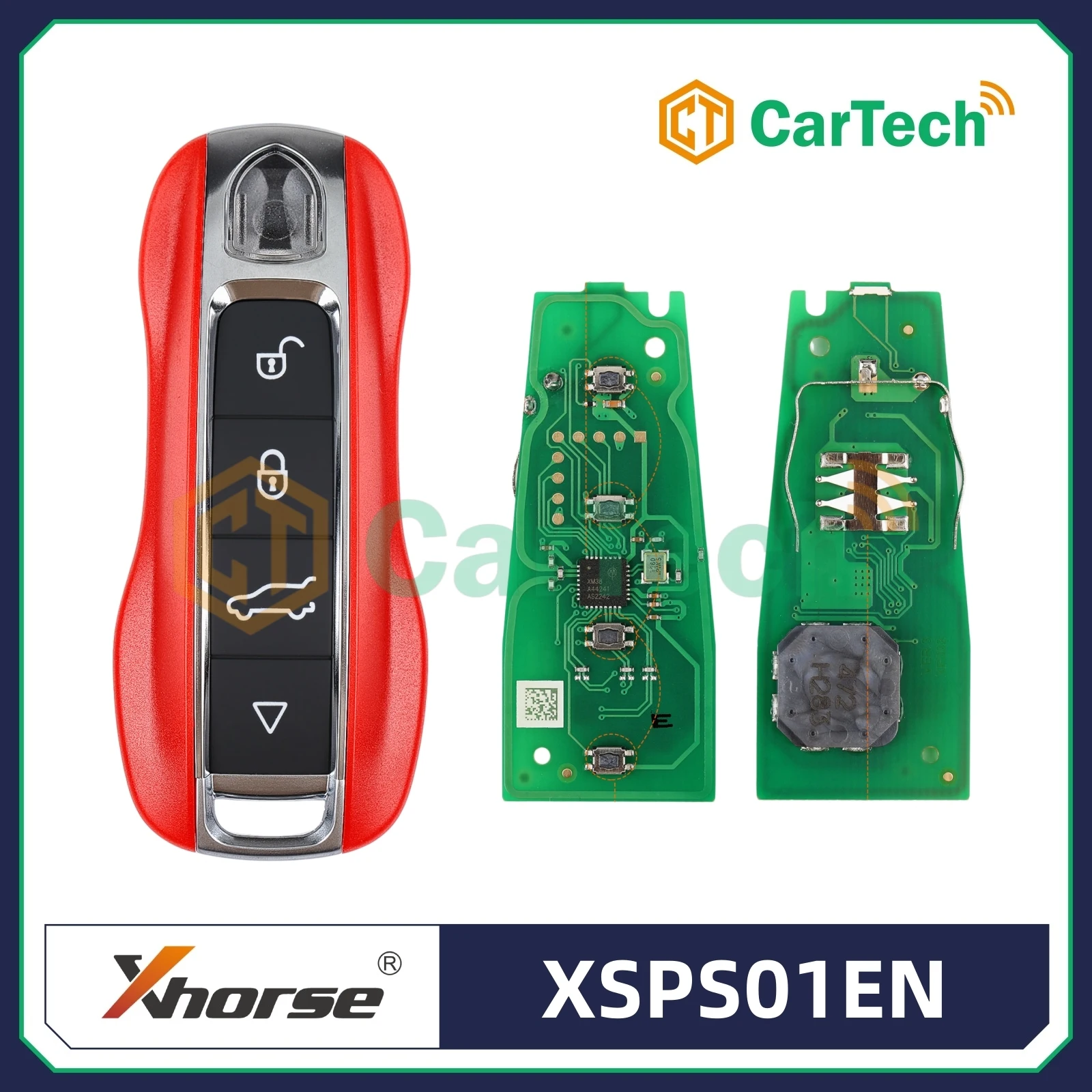 

1 шт. универсальный смарт-ключ Xhorse для Porsche Style XSPS01EN XM38 4 кнопки