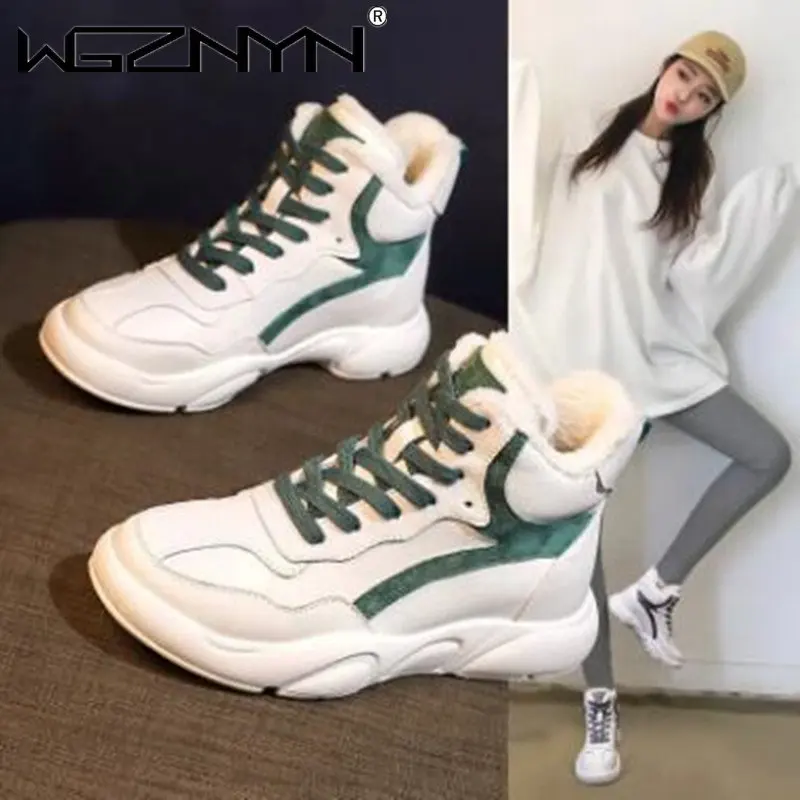 

Модные зимние ботинки для женщин, новинка 2023, бархатная Толстая обувь из хлопка, универсальная зимняя водонепроницаемая и Лыжная обувь из х...