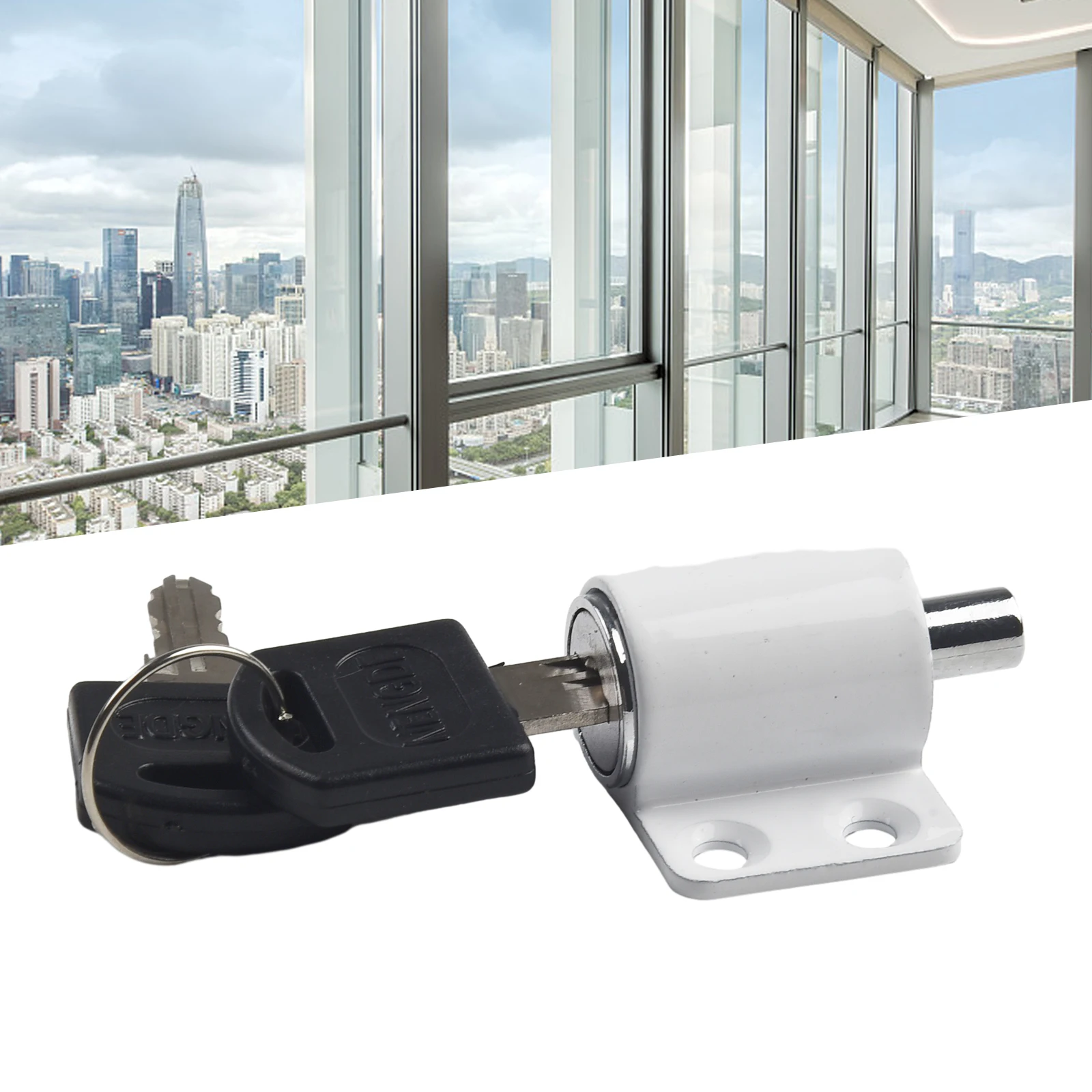 Замок для раздвижной двери с ключом из алюминиевого сплава навесных/раздвижных