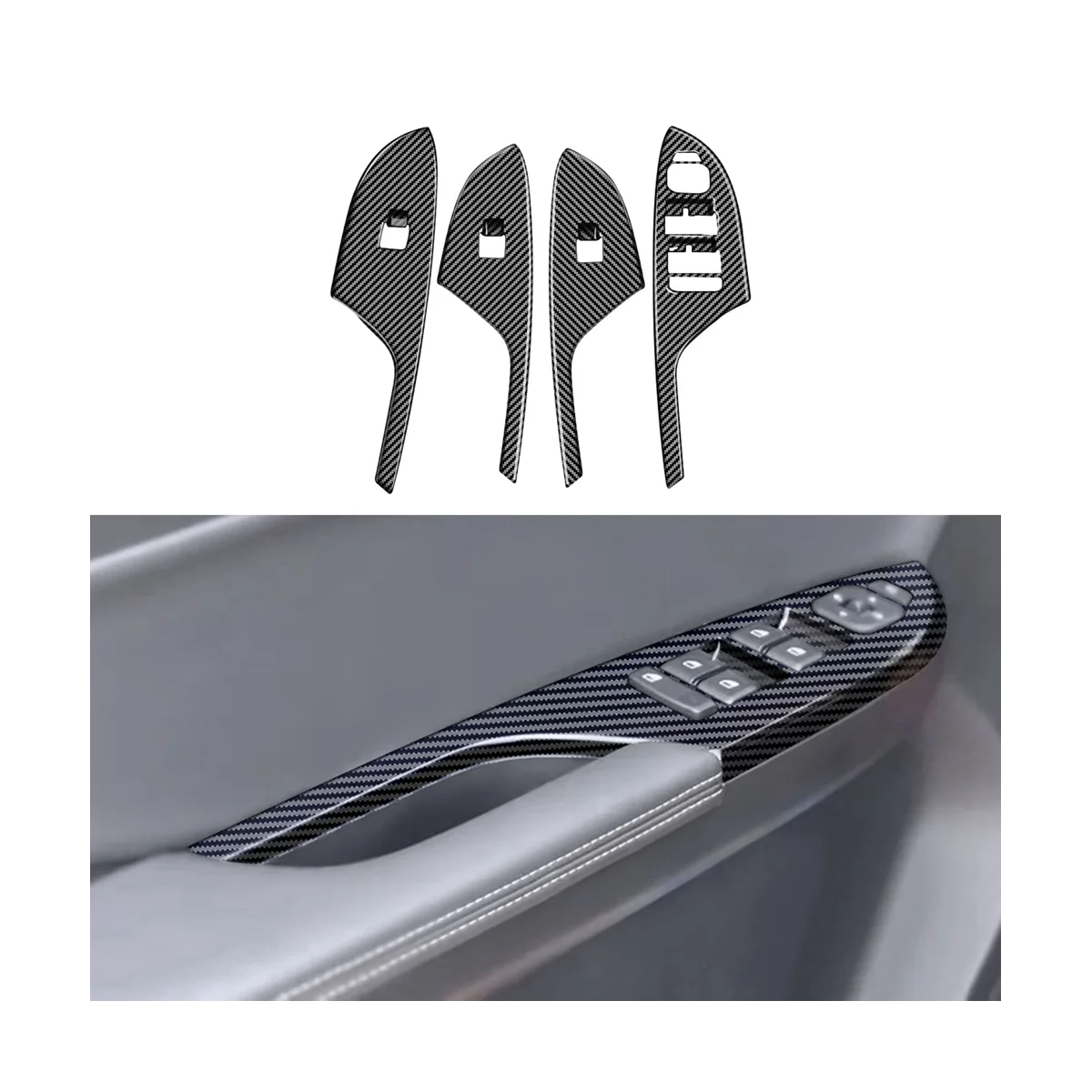 Для Vinfast E34 VF-E34 2021-2023 подлокотник для двери из углеродного волокна