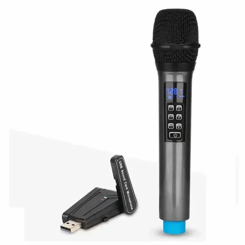 Звуковая карта USB беспроводной микрофон беспроводная звуковая для караоке