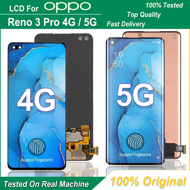 

Original LCD For OPPO Reno 3 Pro 4G CPH2035 LCD Touch Screen Digitizer Assembly For OPPO Reno 3 Pro 5G CPH2009 LCD Display