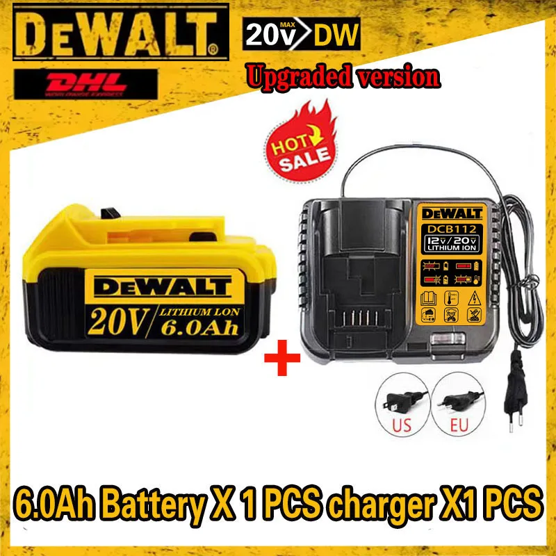 Оригинальный 5 Ач 6 20 В большой емкости DeWalt DCB200 DCB184 DCB203 DCB205 аккумуляторы для