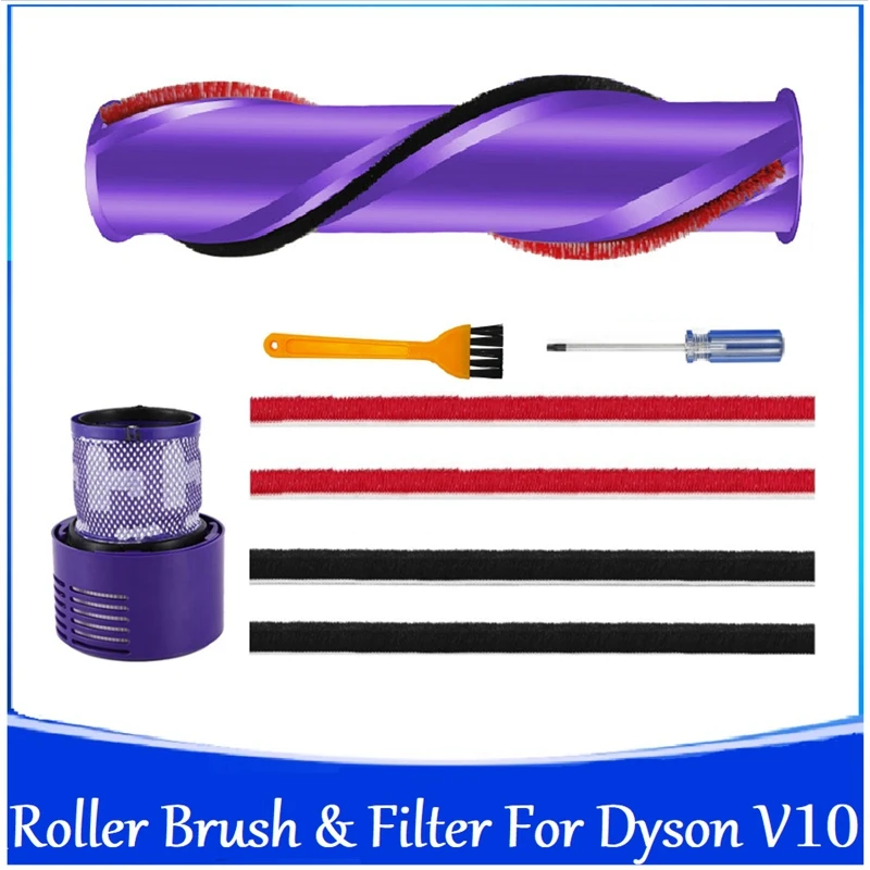 

Hepa Post-Filter Roller Brush Soft Plush Strips For Dyson V10 Vacuum Attachments Replacement Spare Parts Cleaner Kit
