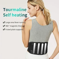 adjustable waist tourmaline self heating magnetic therapy back waist support belt lumbar brace massage band health care