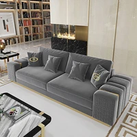 american style hong kong style apartment home living room combination model room furniture light luxury post modern fabric sofa