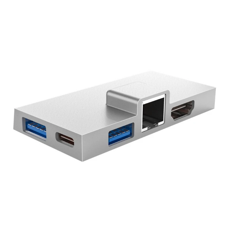 

Док-станция для Surface Pro 8/9/X — концентратор 7-в-1 с разъемами RJ45, PD 100 Вт и HDMI-совместимым выходом 4K