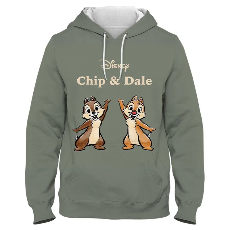

Disney Sweatshirt Chip Dale Chipmunk Cartoon Letter Print Fashion Men's Hoodie Sweater Casual Top