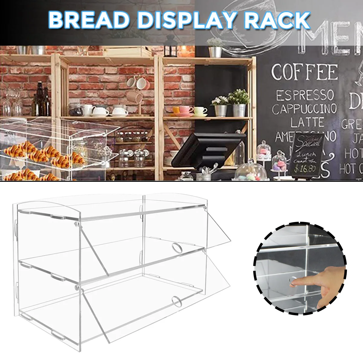 

2-Ярусный дисплей для выпечки, искусственная акриловая подставка для выпечки, тортов, пончиков, стеллаж для выпечки, дня рождения, свадьбы