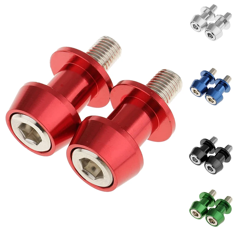 

2X Motorcycle CNC Swingarm Swing Arm Spool Sliders Stand Bobbins 10Mm For Kawasaki Ninja 250 ER6 Z 250 ER6F