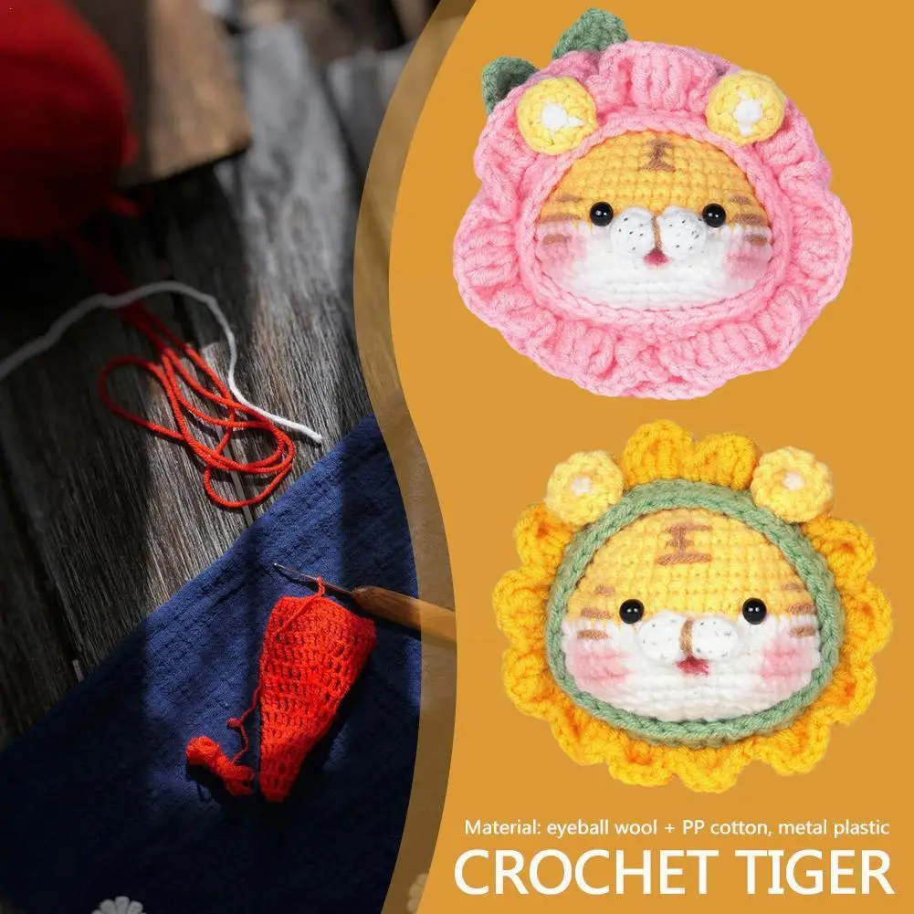 

Crochet Tiger Crochet DIY Material Bag As A Cosmetic Bag Coin Room Decoration Children's Bedding Storage Key C8Q7