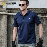 consul lapel short sleeve multi functional quick dryingtmens outdoor t shirt sports perspire quick drying clothes stretch tacti