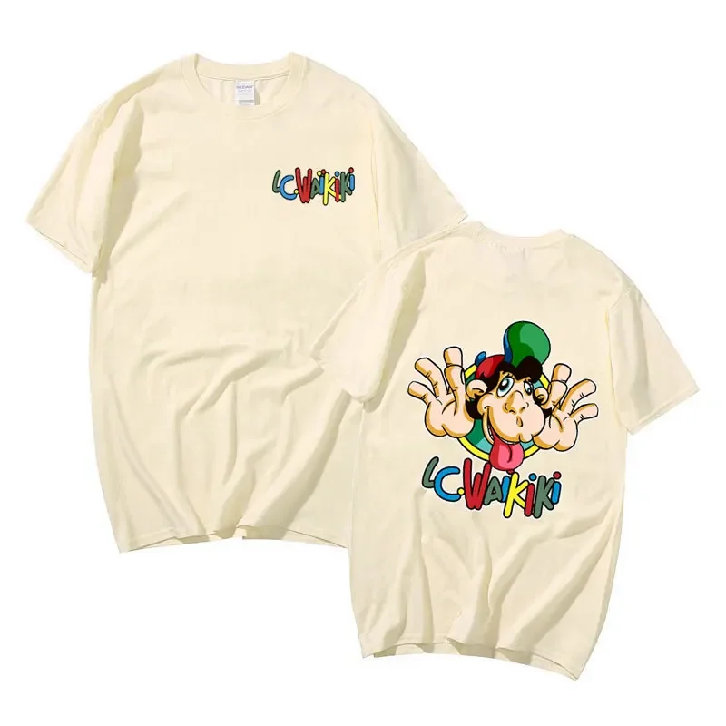 Lc Waikiki Monkey Графическая футболка Мужская модная брендовая забавная с коротким