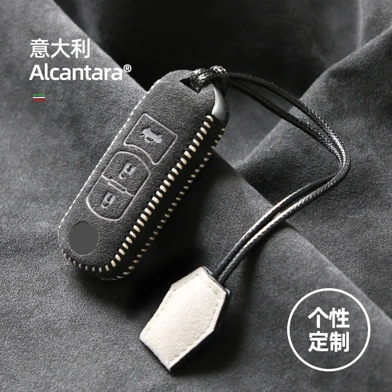 

For Mazda3 Axela Mazda6 Cx4 Cx5 Atenza Cx30 Customized High-end Alcantara Suede Key Chains Key Case Car Accessories