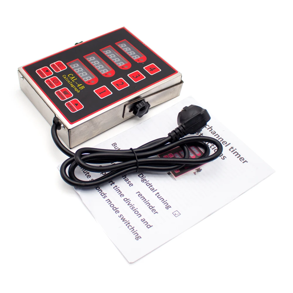 

Коммерческая кухня, 4-канальный таймер из нержавеющей стали, напоминание о тревоге для выпечки, приготовления пищи, жарки, гамбургеров, жареной курицы