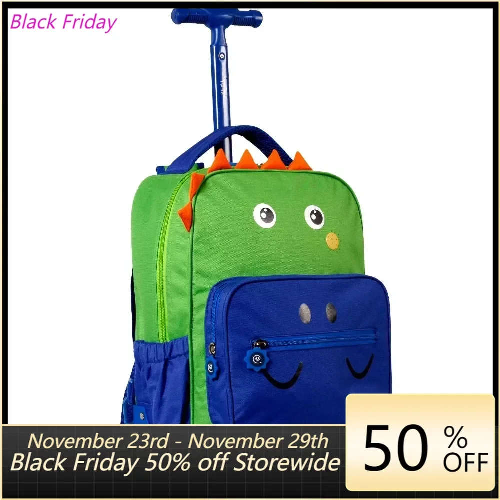 

Twise Side-kick Rolling Backpack, Dino