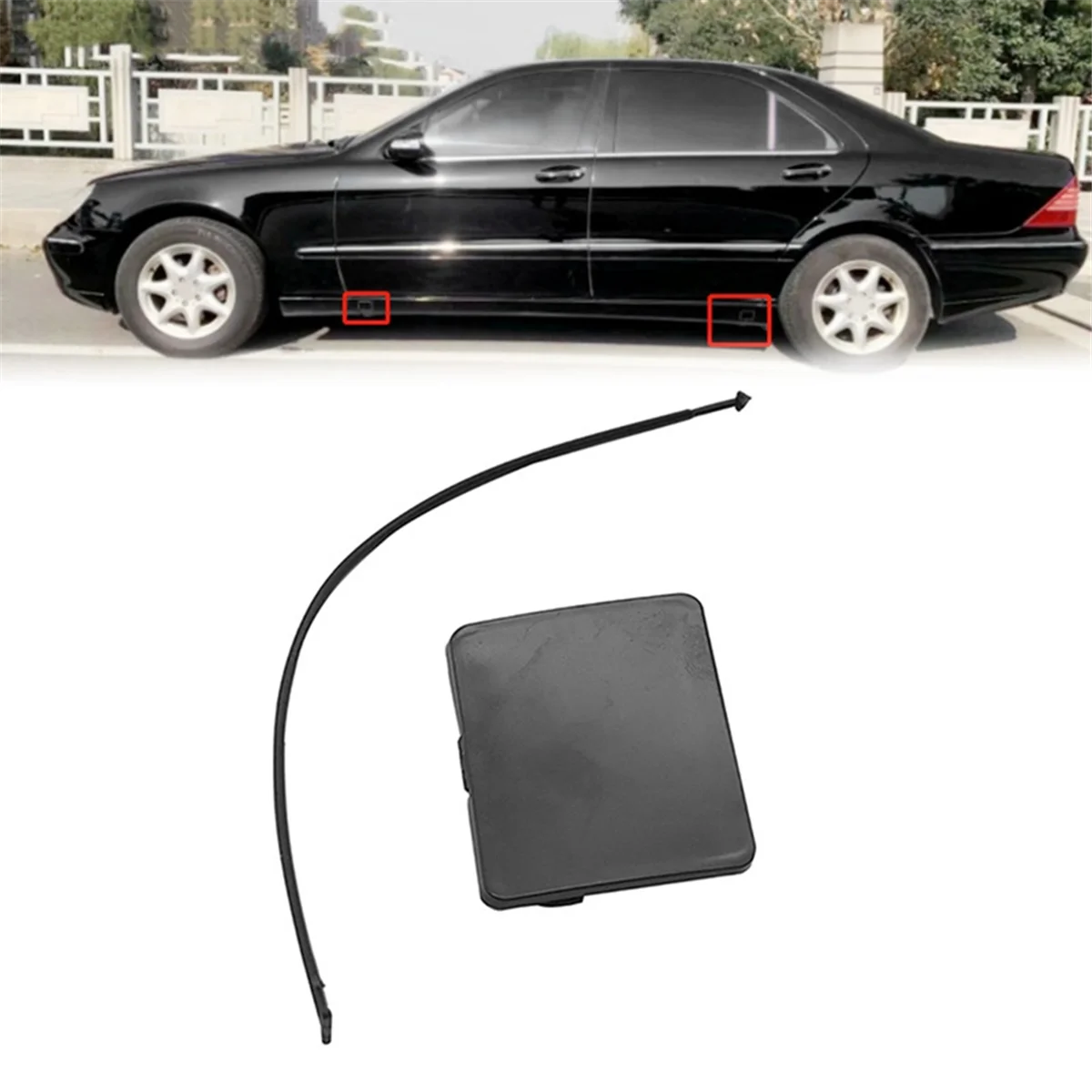 4 шт. боковая юбка крышка отверстия для домкрата бампера 1406980330 Для Mercedes Benz S-Class W140