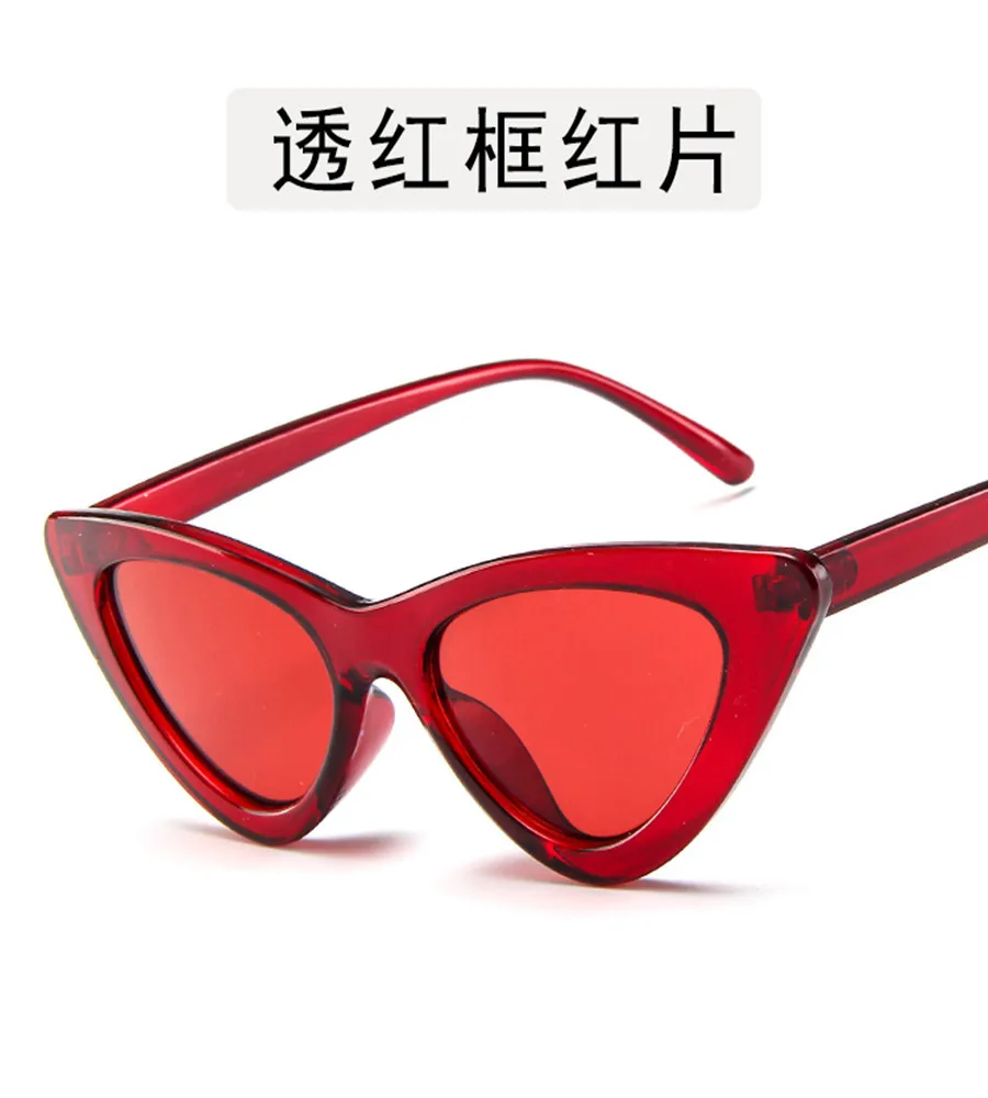 

2022 European and American fashion Cat Eye Sunglasses transparent sunglasses Fashion Glasses women retro metal hinge Sunglasses