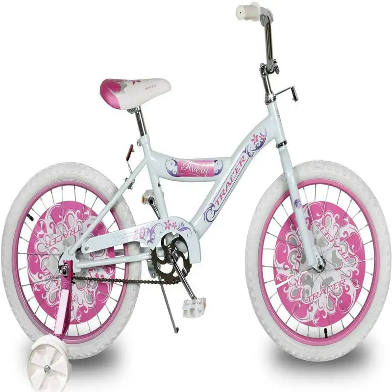 

WonderWheels 16" BMX S-Type Frame Coaster Brake Crank Chrome Rims Black Tire Kid's Bike - White For Age 4-10 Boys and Girls Be