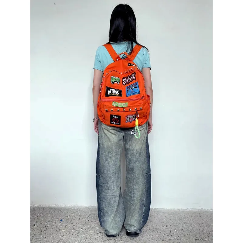 Модный Оригинальный рюкзак в стиле панк-рок с вышивкой Subculture заклепками острая