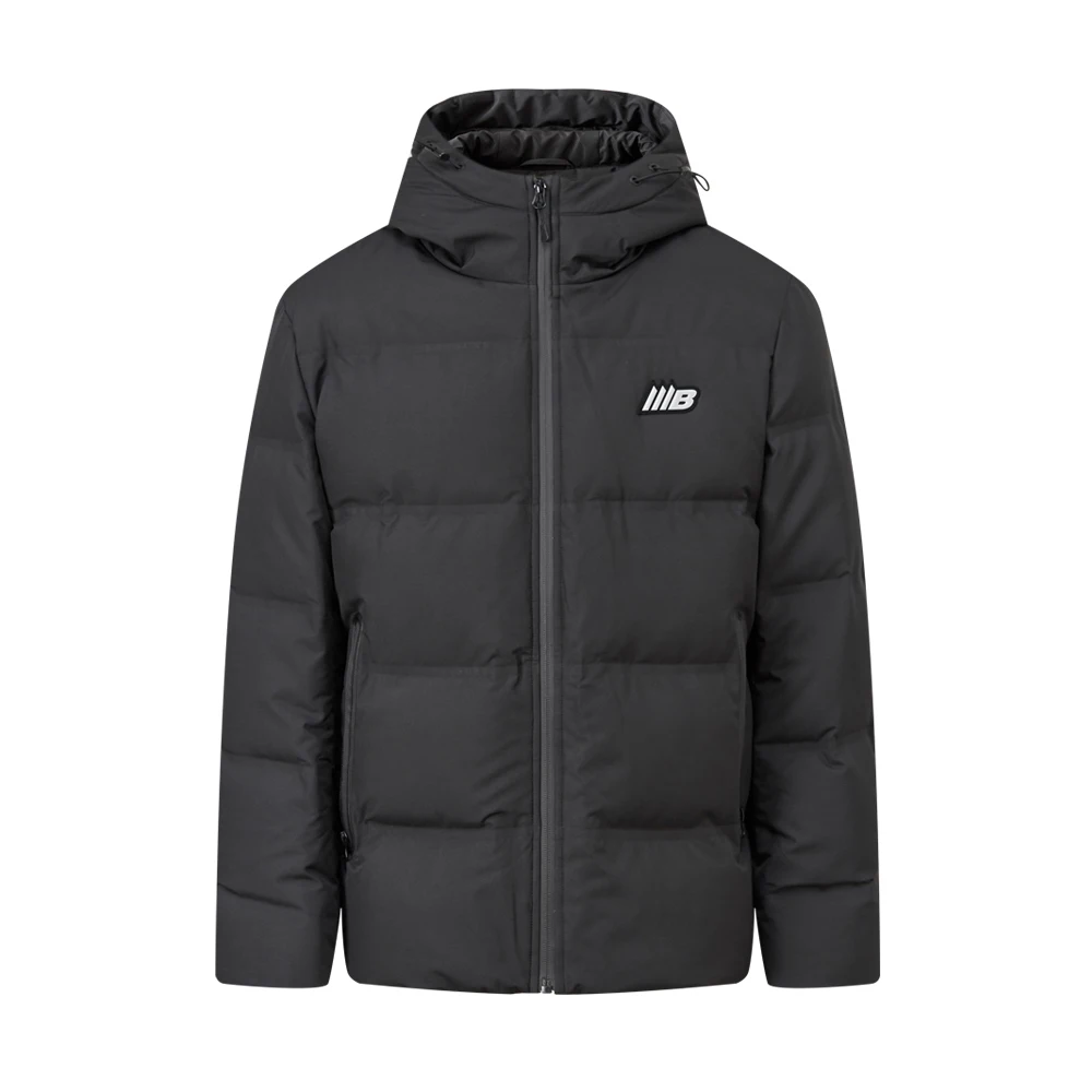Metersbonwe Men's Solid Color Down Jacket  Winter Warm 90% Gray Hooded Duck Down Waterproof Zipper Short Man Simple Down Coat