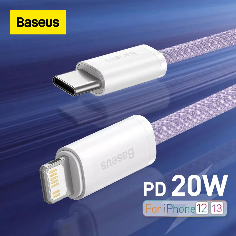 

Baseus PD 20W USB Cable for iPhone 13 12 11 Pro Max Fast Charging USB Type C Cable for iPad USB C Charger Data Cord Wire