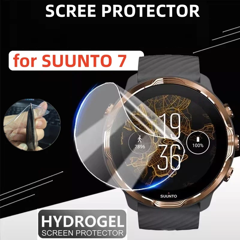 Фото 10 шт. гидрогелевая защитная пленка из ТПУ для смарт-часов Suunto 7, прозрачная мягкая защитная пленка HD №1