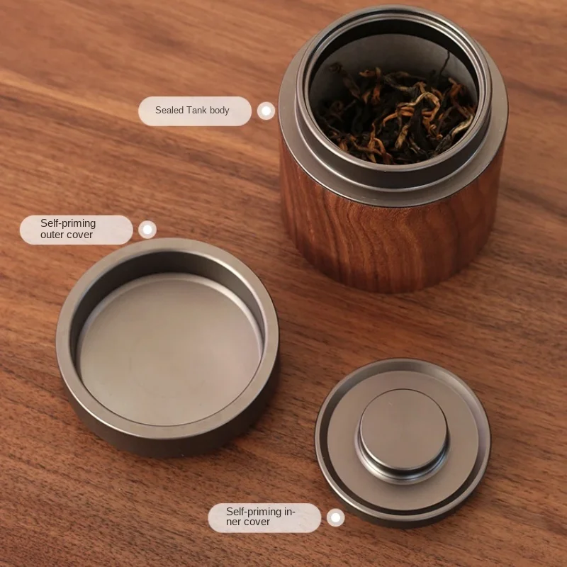 Чайная банка премиум-класса Новая китайская маленькая чайная корзина из черного