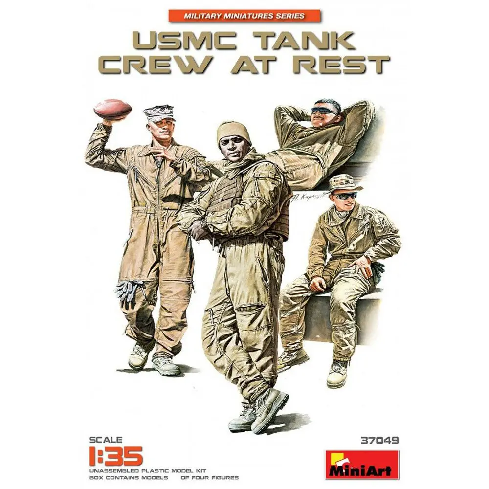 MiniArt 37049 1/35 USMC Tank Crew at Rest - Scale Model Kit