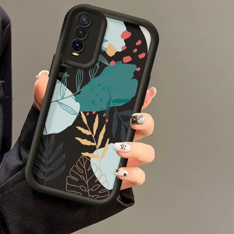 Роскошный ярко-зеленый чехол с рисунком листьев для Vivo iQOO U3X U1x Y12s Y12A Y11s Y12G Y30G