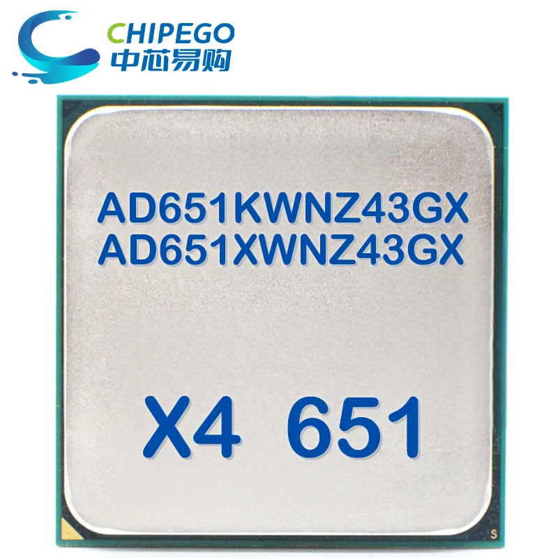 Процессор Athlon II X4 651 X4 651X X4 651K 3,0 ГГц четырехъядерный процессор AD651KWNZ43GX / AD651XWNZ43GX разъем FM1 в наличии