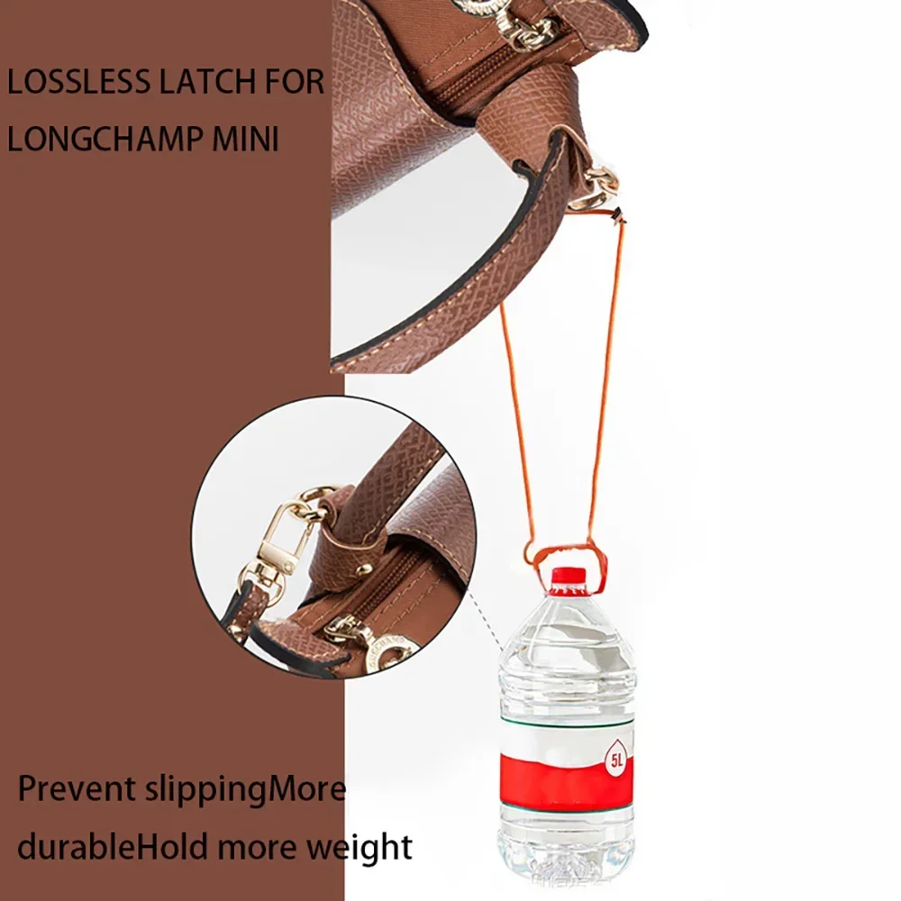 Фото Роскошный кожаный ремень Longchamp без дырокола, длинная длина, регулируемая сумка LongChamp, плечевые ремни, аксессуары с металлической пряжкой №4