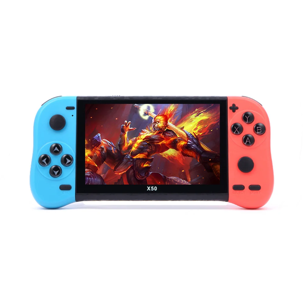 

X50 Max 5,1 дюймов 16 миллионов цветов 16/9 HD экран портативная игровая консоль 6800 игр Портативный ТВ Видео игровой плеер бесплатная доставка