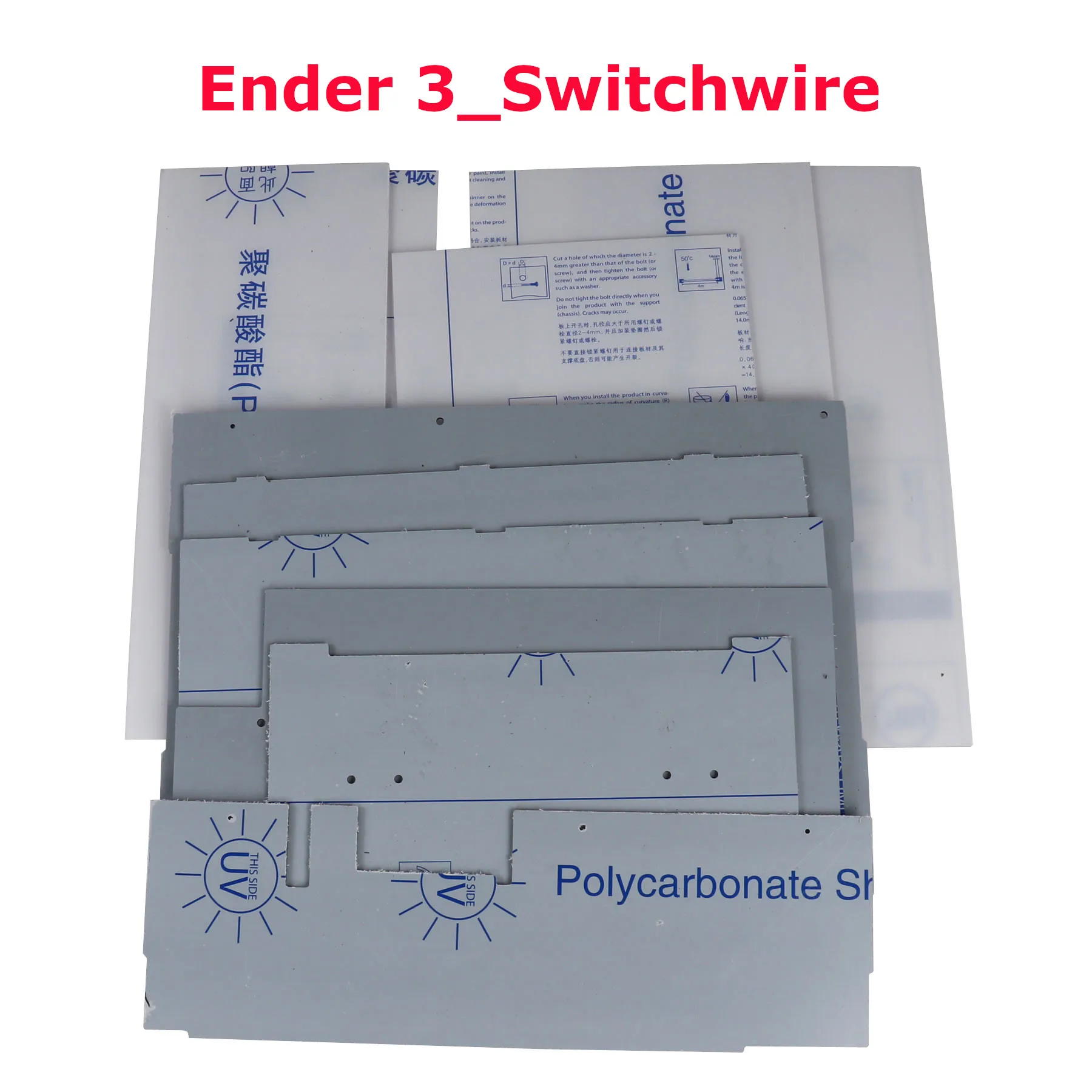 Фото Комплект обновления корпуса Blurolls Ender_Switchwire Прозрачные и черные панели ПК для обновления Ender3 до Voron Switchwire №1