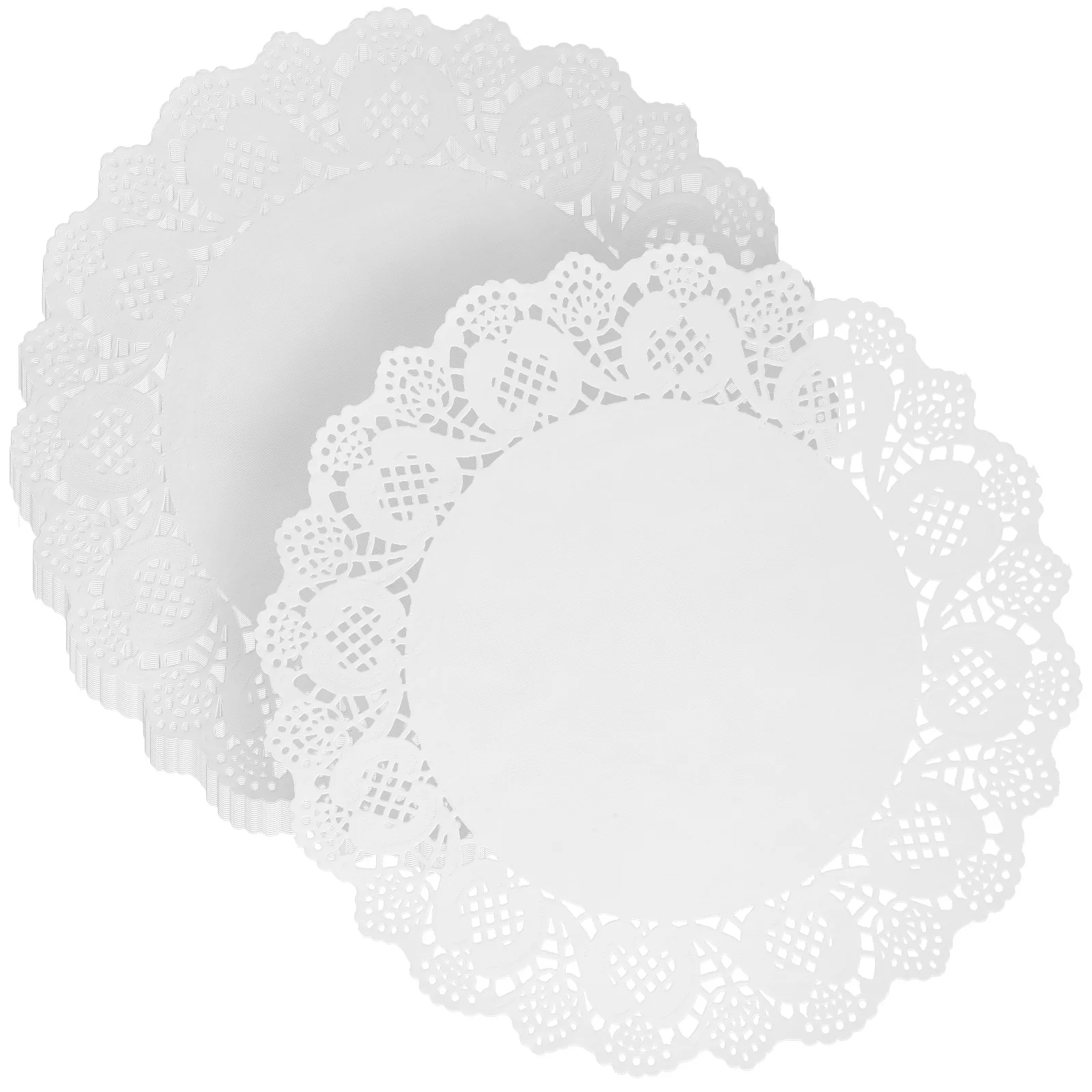 

100 Pcs Flower Bottom Paper Round Tablecloth Cakes Liners Doilies Small Lining Mat Lace Decorating Pads