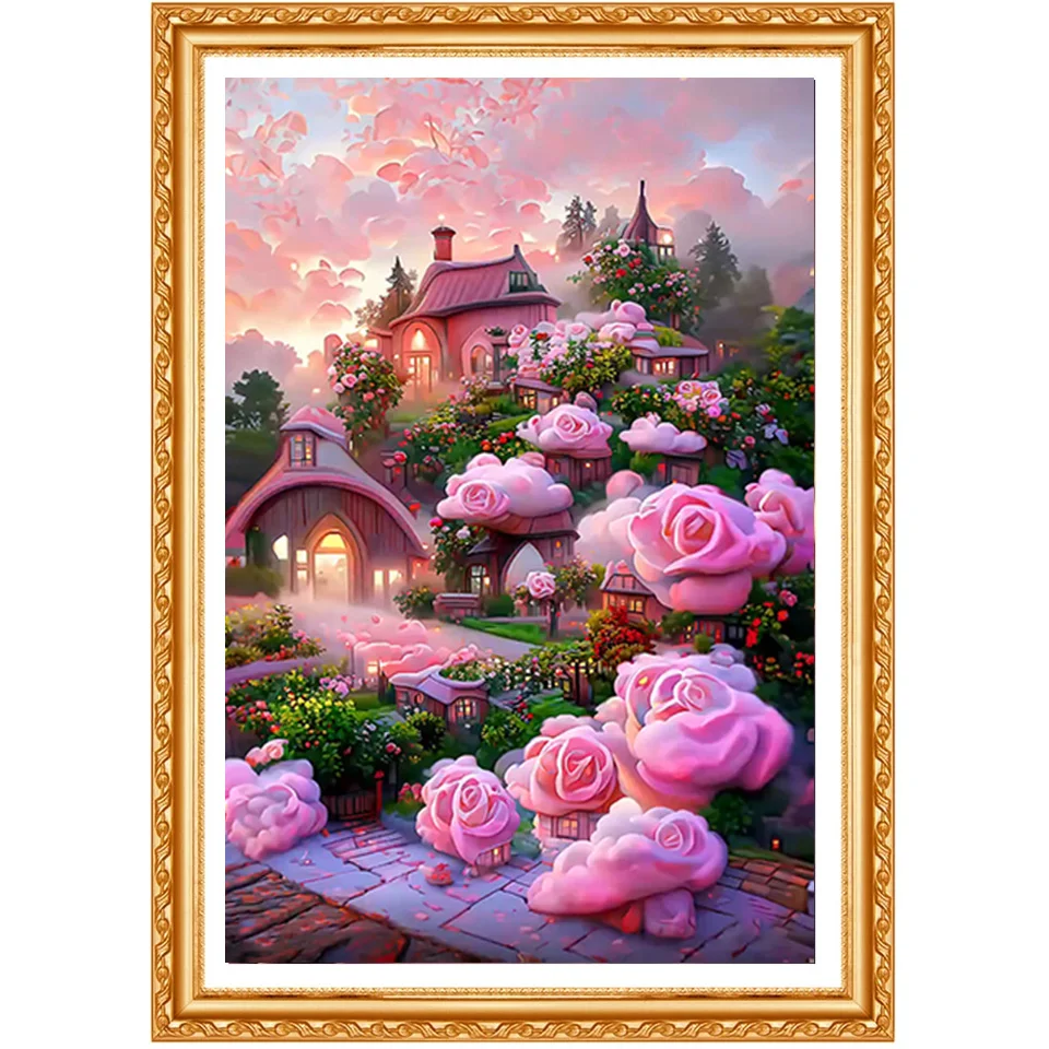 

Алмазная живопись 5D «Фантастическая мечта», картина «сделай сам» с мотивом сада, полная вышивка крестиком, мозаика, домашний декор