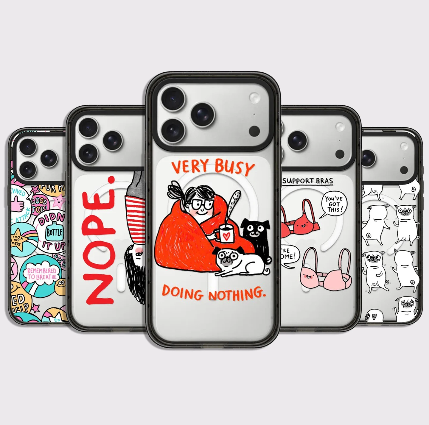 Фото Магнитный чехол Nope Impact Black Border для iPhone 12, 13, 14, 15, 16, 17 Pro Max, а также для iPhone 17 Air №1