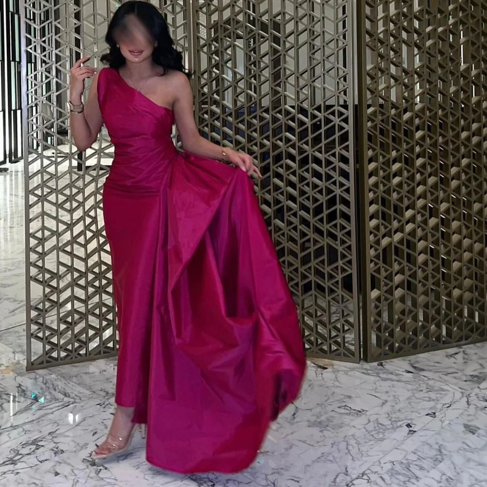

Serendipity Summer Mermaid Evening Dress Formal Occasion Trumpet Floor-Length One-Shoulde Cocktail Prom Gown for Sexy Women