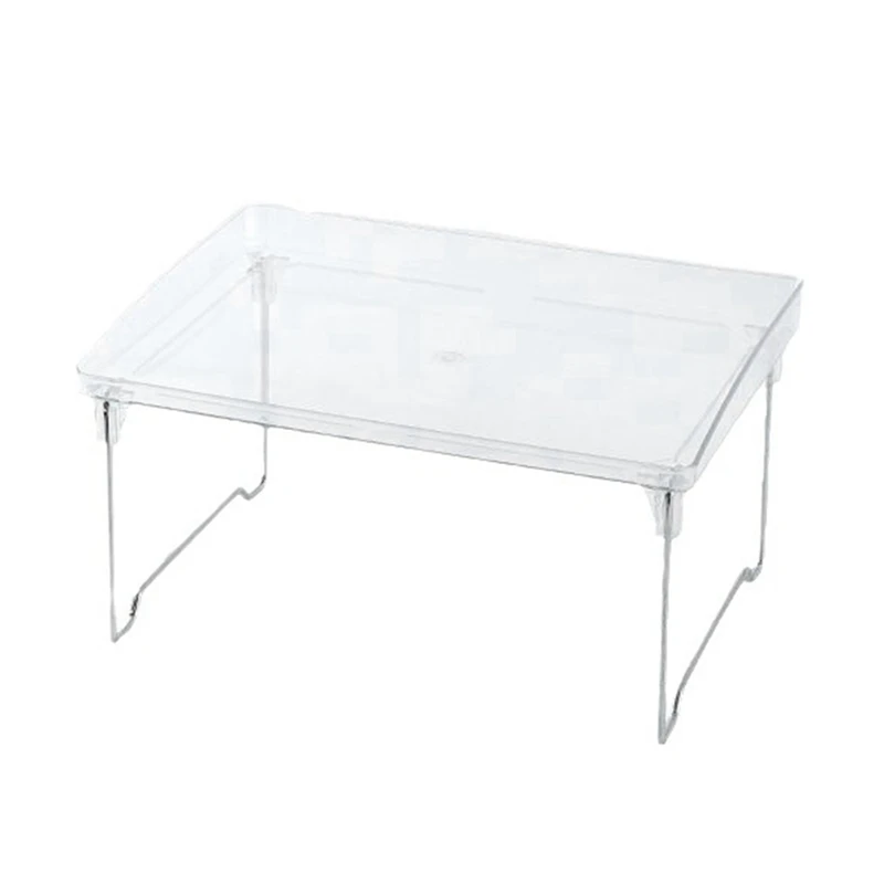 

Acrylic Transparent Desktop Storage Box Student Dormitory Household Foldable Heightening Rack