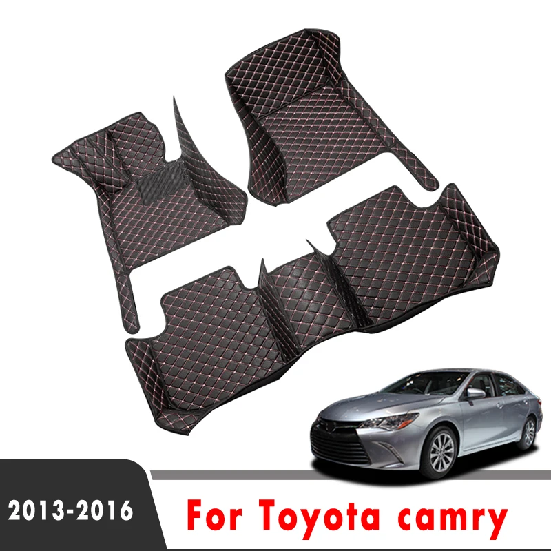 

Автомобильные коврики для Toyota Camry 2016 2015 2014 2013 авто интерьерные стильные кожаные ковры на заказ водонепроницаемые защитные чехлы
