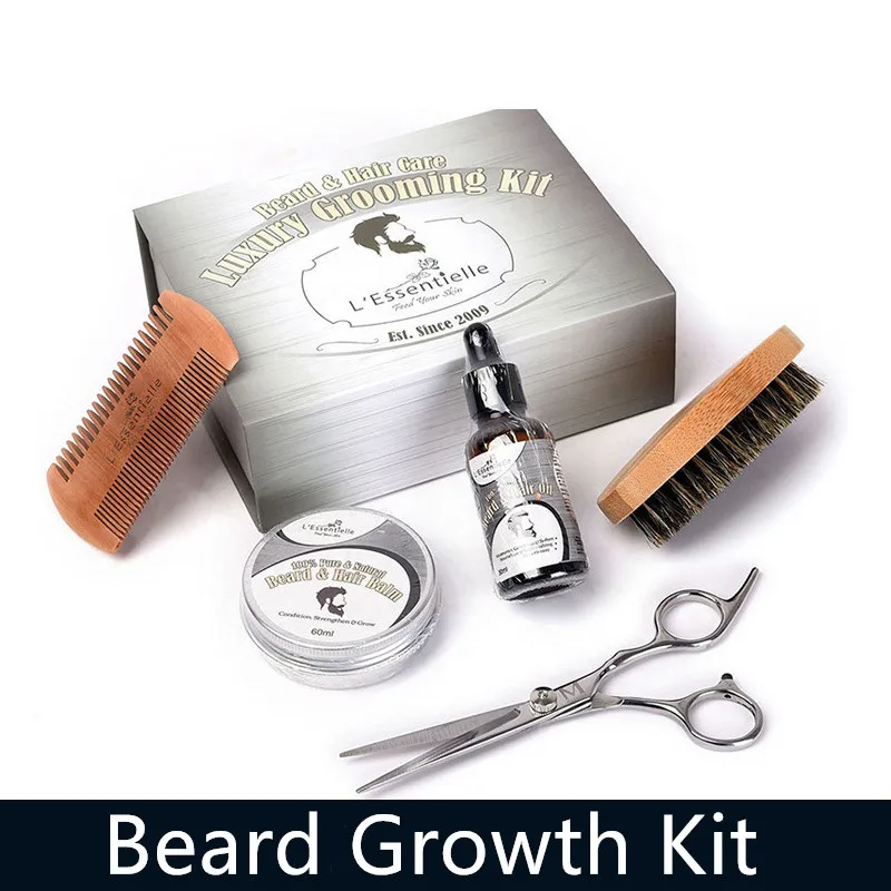 

Beard Growth Kit 100% Pure Organic Beard Growth Kit for Men Grooming Beard Oil Beard Balm Beard Brush Beard Comb Beard Scissors