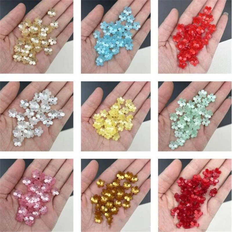 

new creative Imitate shell 10mm torus petal beads acetic acid connectors for diy earrings hairpin jewelry making accessories