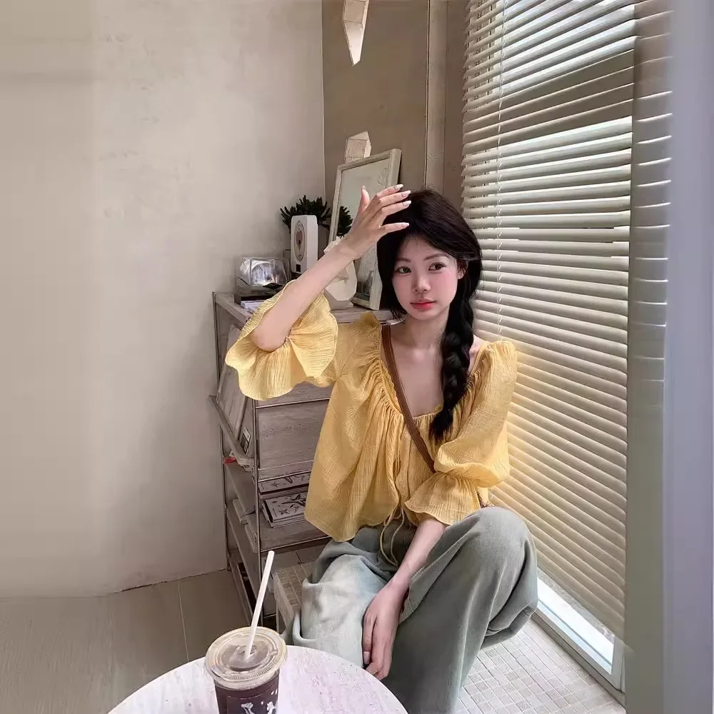 Новая элегантная шифоновая блузка кардиган комплект из 2 предметов женская