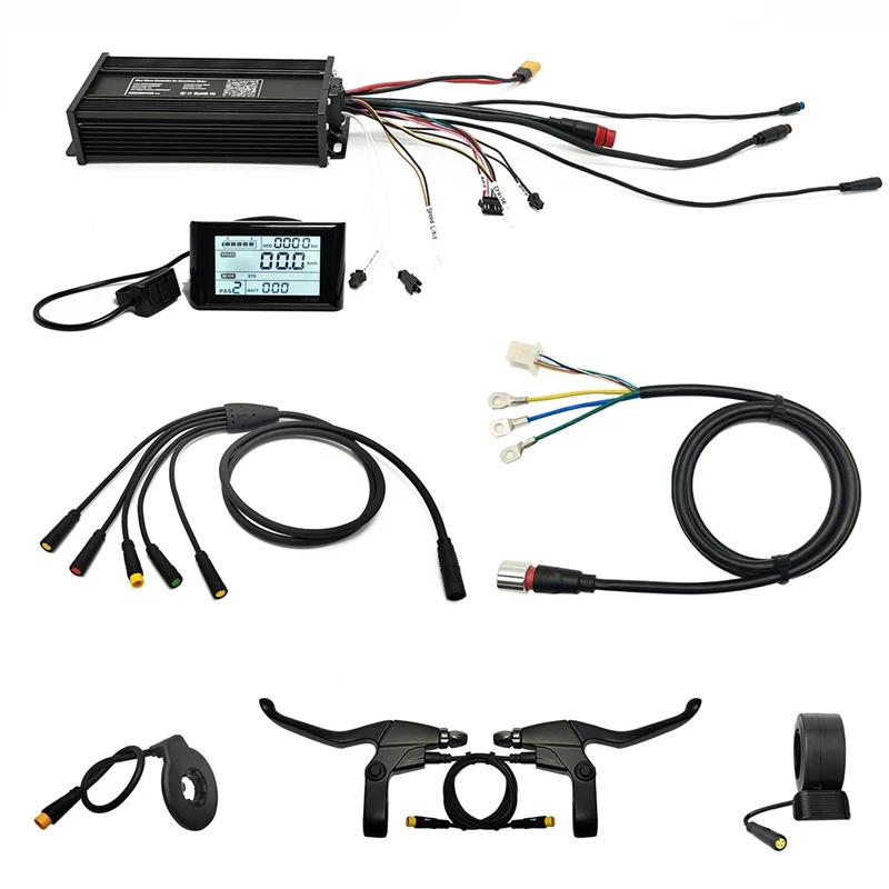 

New Hot 36V 48V 52V 1000W-1500W 35A 3-Mode Sine Wave Ebike Motor Controller With Colorful SW900 LCD Display Kit