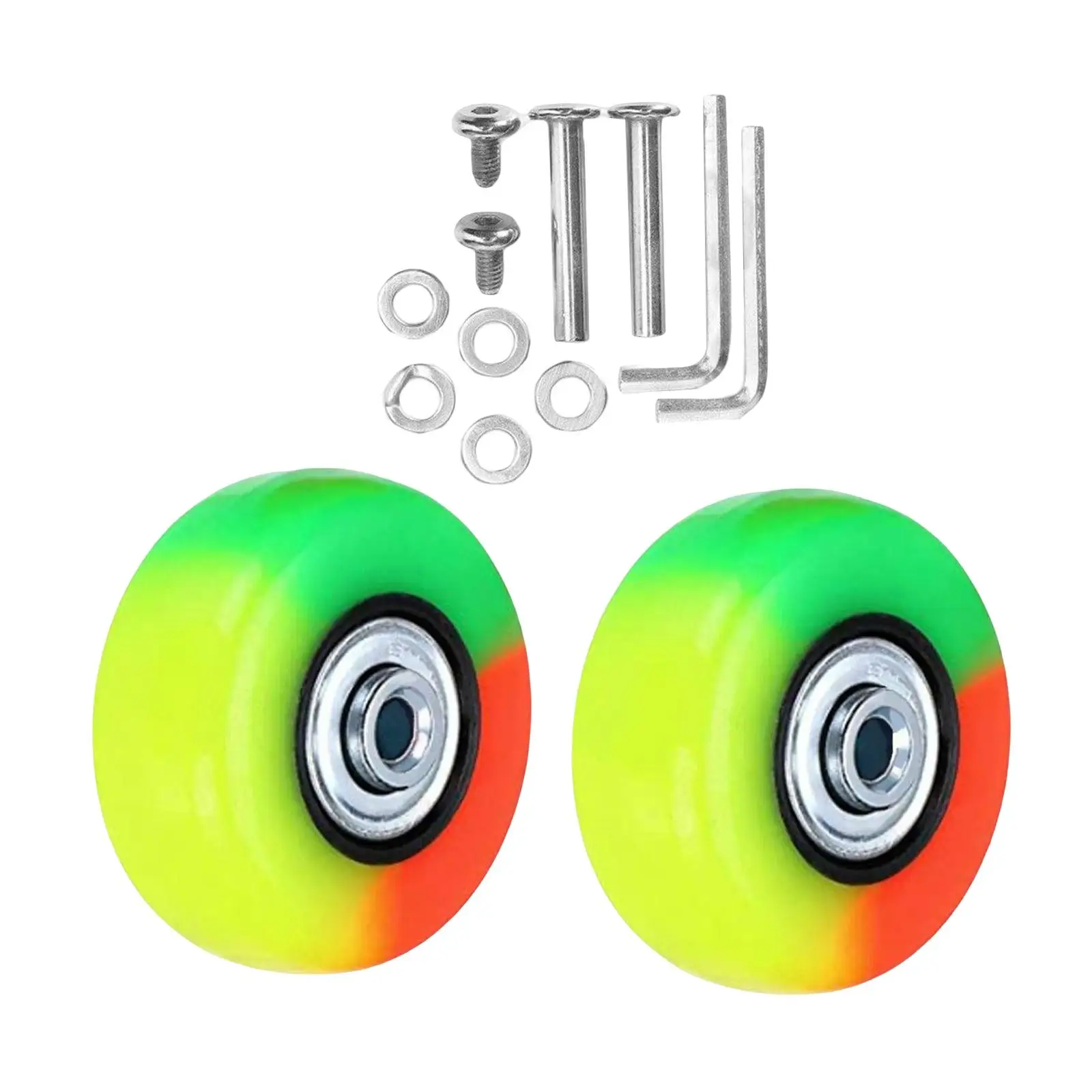 

2 Pieces Luggage Wheels Repair Parts Fitments Flexible for Travel Cases Bags